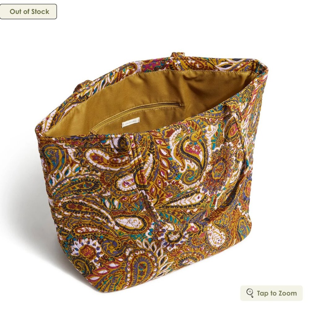Vera Bradley Essential Grand Tote Buta Spray Paisley NWT - Picture 9 of 9